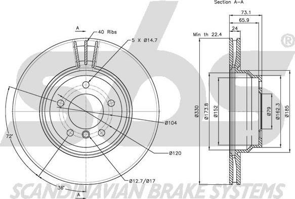 SBS 1815201568 - Əyləc Diski furqanavto.az