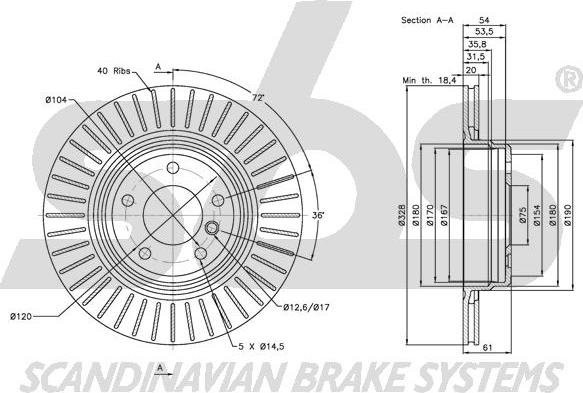 SBS 1815201562 - Əyləc Diski furqanavto.az