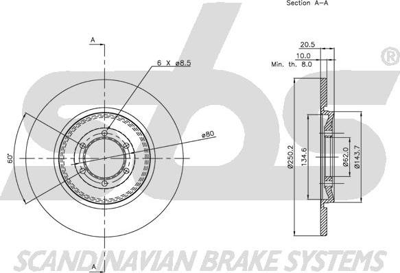 SBS 1815201007 - Əyləc Diski furqanavto.az