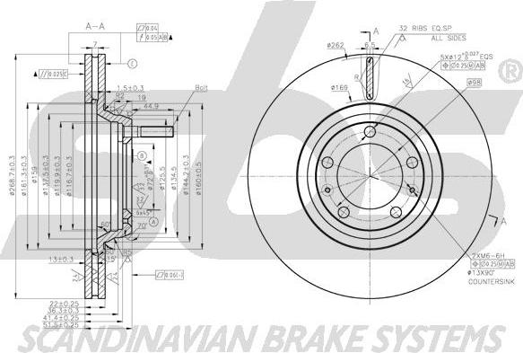 SBS 1815201012 - Əyləc Diski furqanavto.az