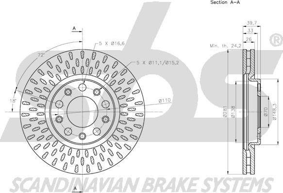 SBS 1815311034 - Əyləc Diski furqanavto.az