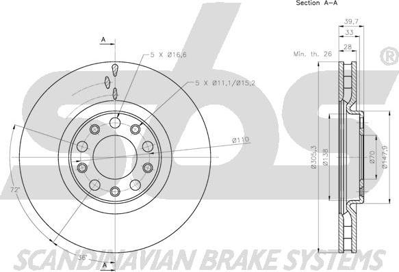 SBS 1815201030 - Əyləc Diski furqanavto.az