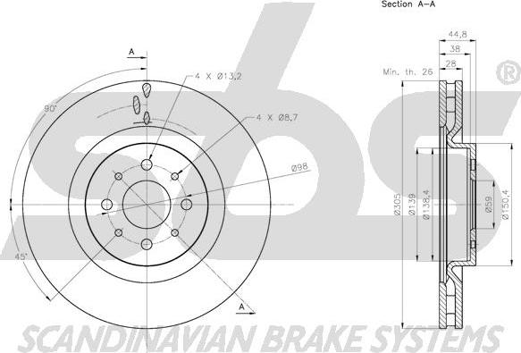 SBS 1815311029 - Əyləc Diski furqanavto.az