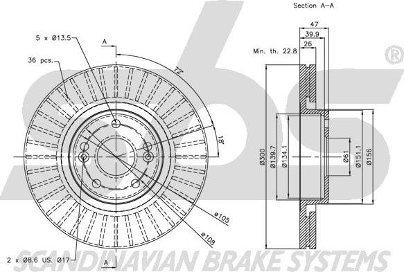 SBS 1815313932 - Əyləc Diski furqanavto.az