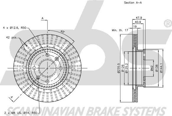 SBS 1815.203418 - Əyləc Diski furqanavto.az