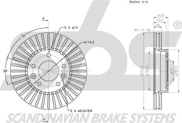 SBS 1815203522 - Əyləc Diski furqanavto.az