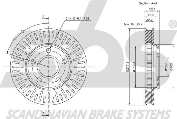 SBS 1815313634 - Əyləc Diski furqanavto.az