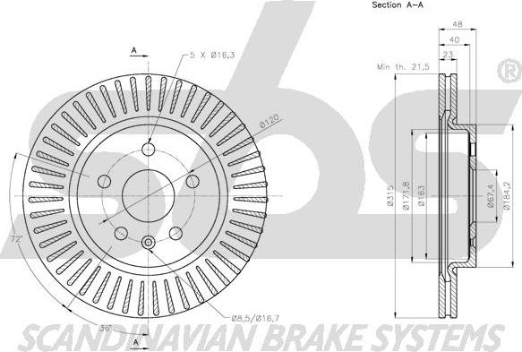 SBS 1815313670 - Əyləc Diski furqanavto.az