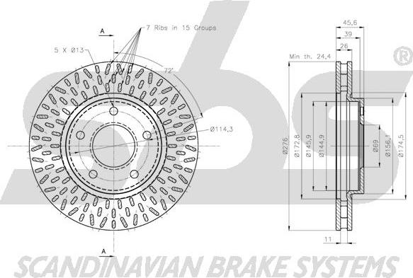 SBS 1815313057 - Əyləc Diski furqanavto.az