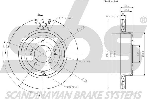 SBS 1815203081 - Əyləc Diski furqanavto.az