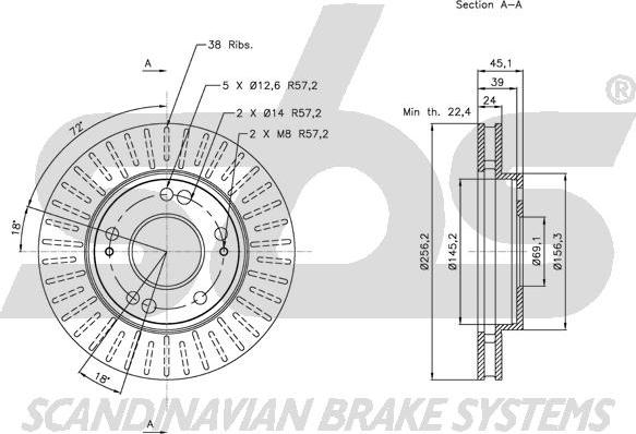 SBS 1815.203038 - Əyləc Diski furqanavto.az