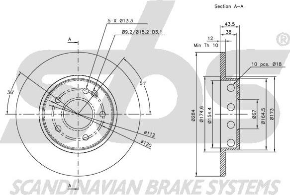 SBS 1815313316 - Əyləc Diski www.furqanavto.az