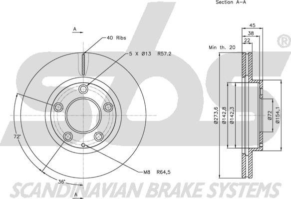 SBS 1815203258 - Əyləc Diski furqanavto.az