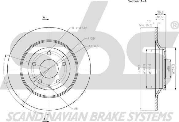 SBS 1815313279 - Əyləc Diski furqanavto.az