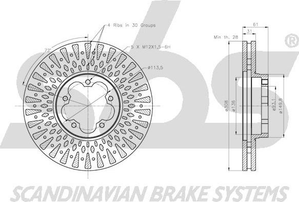 SBS 1815202594 - Əyləc Diski furqanavto.az