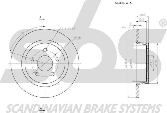 SBS 1815202583 - Əyləc Diski furqanavto.az