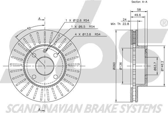 SBS 1815202529 - Əyləc Diski furqanavto.az