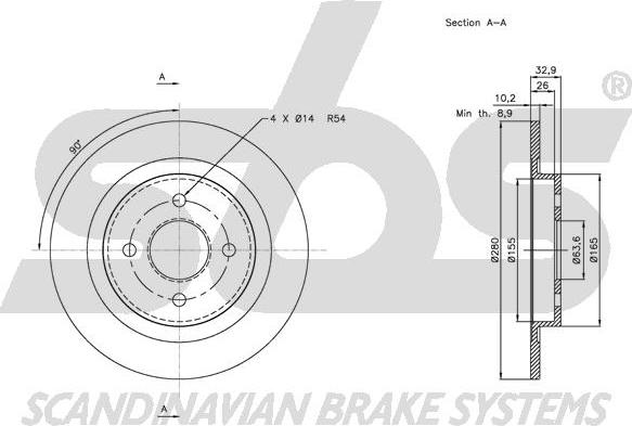 SBS 1815202574 - Əyləc Diski furqanavto.az