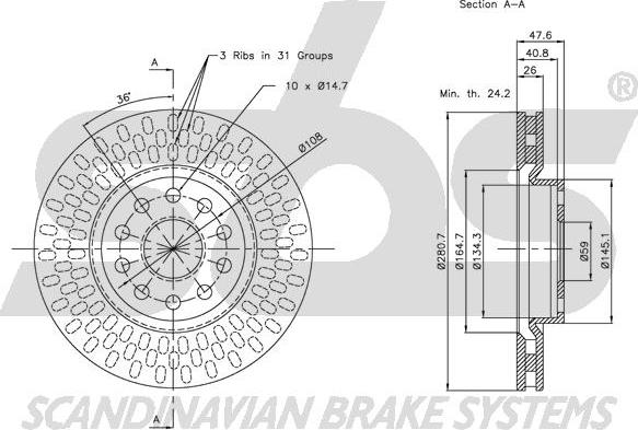 SBS 1815202335 - Əyləc Diski furqanavto.az