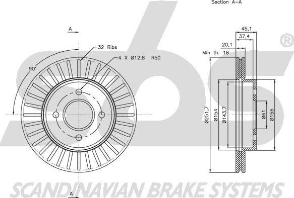 SBS 1815312269 - Əyləc Diski furqanavto.az