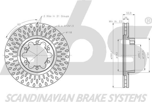 SBS 1815202287 - Əyləc Diski furqanavto.az