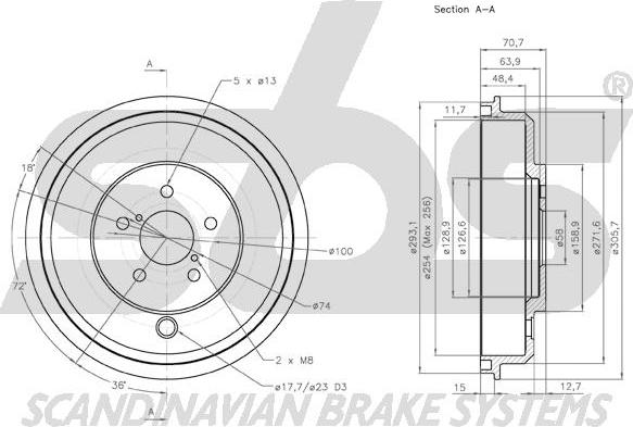 SBS 1825254402 - Əyləc barabanı furqanavto.az