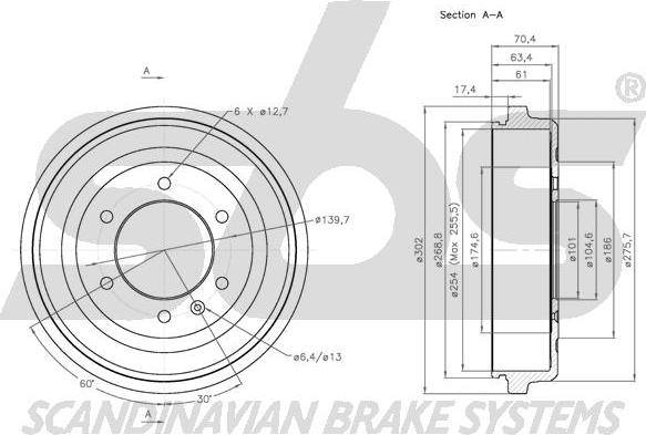 SBS 1825251403 - Əyləc barabanı furqanavto.az