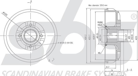 SBS 1825253934 - Əyləc barabanı furqanavto.az