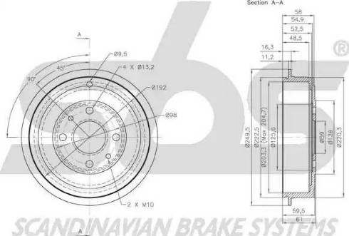 SBS 1825.252314 - Əyləc barabanı furqanavto.az