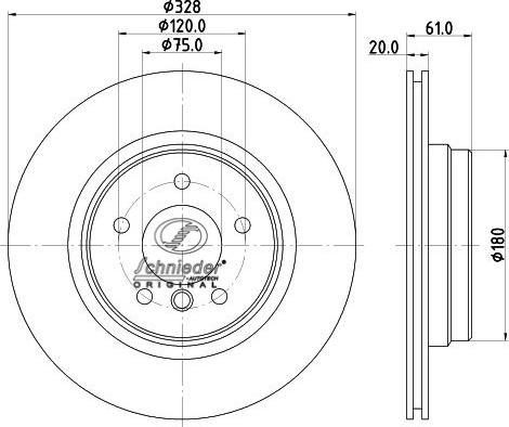 SCHNIEDER AUTOTECH BMS55.00142 - Əyləc Diski furqanavto.az