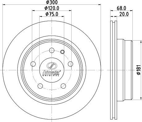 SCHNIEDER AUTOTECH BMS55.00164 - Əyləc Diski furqanavto.az