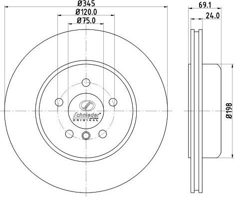 SCHNIEDER AUTOTECH BMS55.00163 - Əyləc Diski furqanavto.az