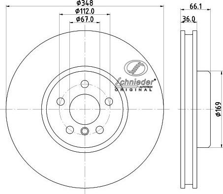 SCHNIEDER AUTOTECH BMS55.00392 - Əyləc Diski furqanavto.az