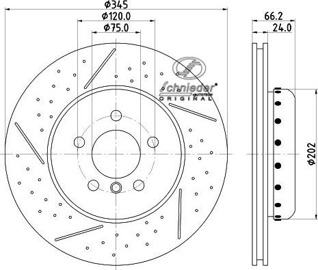 SCHNIEDER AUTOTECH BMS55.00397 - Əyləc Diski furqanavto.az