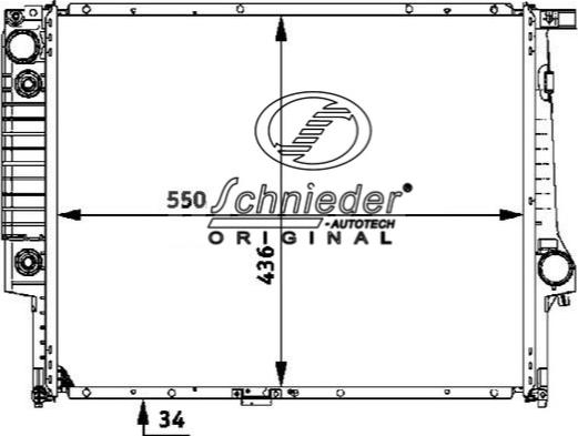 SCHNIEDER AUTOTECH BMS33.00001 - Radiator, mühərrikin soyudulması furqanavto.az