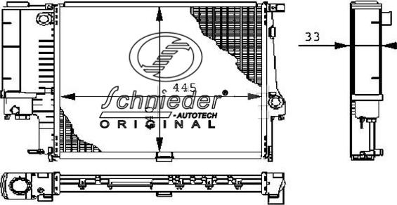 SCHNIEDER AUTOTECH BMS33.00008 - Radiator, mühərrikin soyudulması furqanavto.az