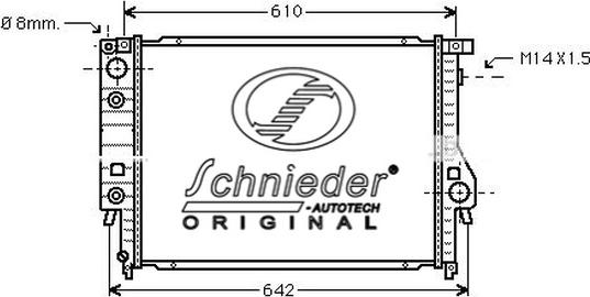 SCHNIEDER AUTOTECH BMS33.00002 - Radiator, mühərrikin soyudulması furqanavto.az