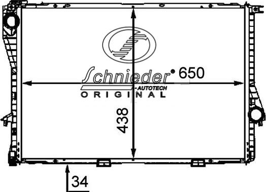 SCHNIEDER AUTOTECH BMS33.00016 - Radiator, mühərrikin soyudulması furqanavto.az