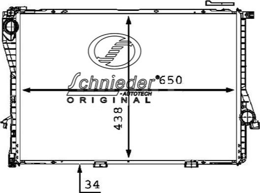 SCHNIEDER AUTOTECH BMS33.00017 - Radiator, mühərrikin soyudulması furqanavto.az