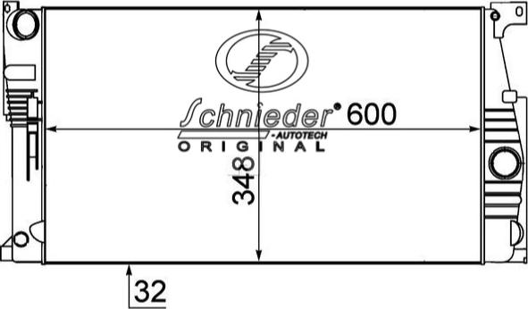 SCHNIEDER AUTOTECH BMS33.00204 - Radiator, mühərrikin soyudulması furqanavto.az