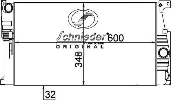 SCHNIEDER AUTOTECH BMS33.00202 - Radiator, mühərrikin soyudulması furqanavto.az