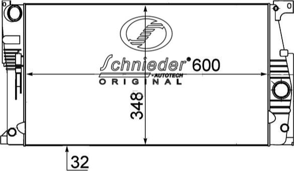 SCHNIEDER AUTOTECH BMS33.00234 - Radiator, mühərrikin soyudulması furqanavto.az