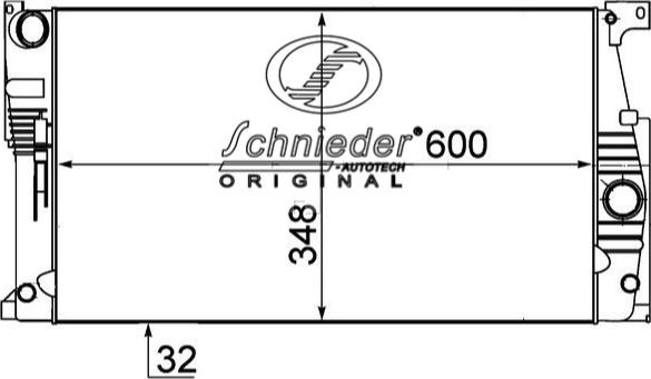 SCHNIEDER AUTOTECH BMS33.00234 - Radiator, mühərrikin soyudulması www.furqanavto.az