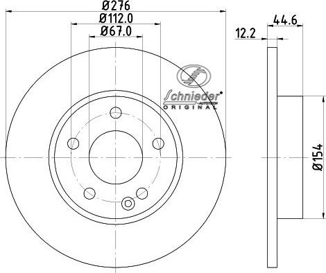 SCHNIEDER AUTOTECH BZS55.00040 - Əyləc Diski furqanavto.az