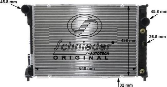 SCHNIEDER AUTOTECH BZS33.00089 - Radiator, mühərrikin soyudulması furqanavto.az