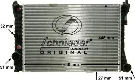 SCHNIEDER AUTOTECH BZS33.00088 - Radiator, mühərrikin soyudulması furqanavto.az