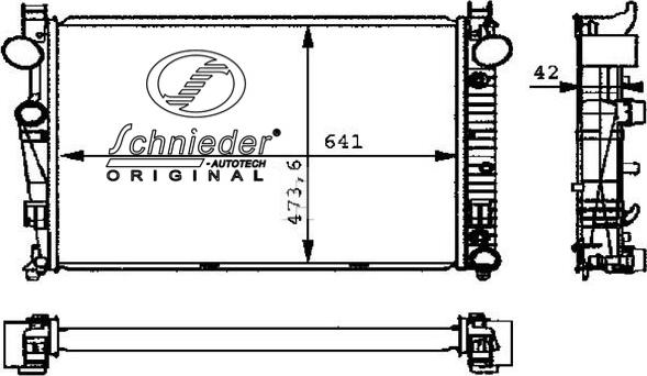 SCHNIEDER AUTOTECH BZS33.00037 - Radiator, mühərrikin soyudulması furqanavto.az