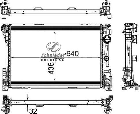 SCHNIEDER AUTOTECH BZS33.00191 - Radiator, mühərrikin soyudulması furqanavto.az