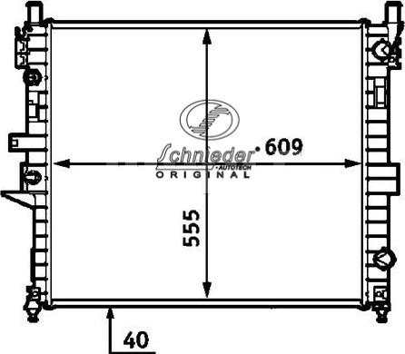 SCHNIEDER AUTOTECH BZS33.00222 - Radiator, mühərrikin soyudulması furqanavto.az