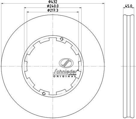 SCHNIEDER AUTOTECH DFT55.00077 - Əyləc Diski furqanavto.az